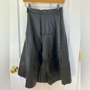 H&M Elegant Black Leather Skirt